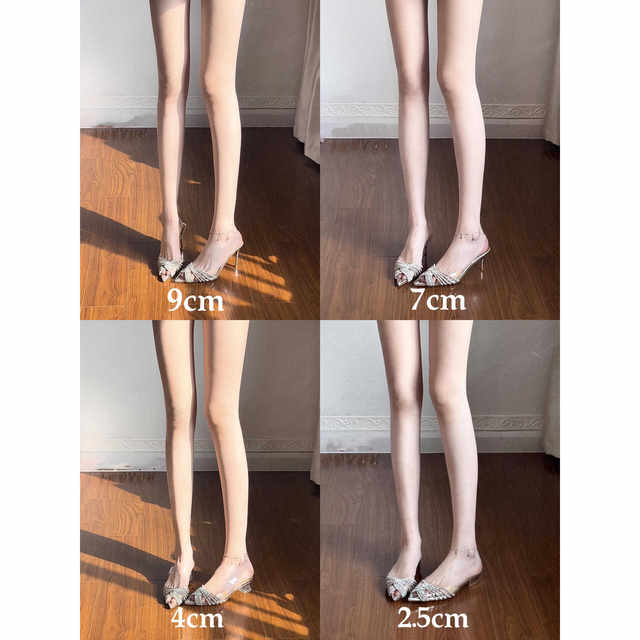 Missijia pointed toe PVC transparent sandals for women 25 summer new style rear-air rhinestone stiletto heels banquet dress shoes