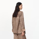 NEELLY Nali Shopping Mall same spring new dark pattern print new Chinese V-neck design loose jacket for women
