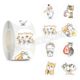 Children's cartoon reward stickers cute shark cat toy pocket decoration material round stickers 2.5cm