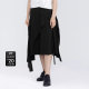 sdeer San Dior women's summer skirt personality lace-up splicing irregular black long skirt S21281110