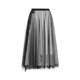 sdeer San Diosha elastic skirt for women's mesh splicing irregular A-line long skirt S22281117
