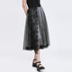 sdeer San Diosha elastic skirt for women's mesh splicing irregular A-line long skirt S22281117
