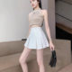 
Black pleated skirt for women in spring and autumn summer 2024 new hot girl miniskirt, small high-waisted slim suit