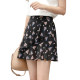 Printed fishtail skirt for women 2024 new summer Korean version irregular ruffled short skirt pleated skirt skirt skirt

