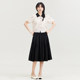D.SIGN contrasting lapel printed shirt for women 2025 summer new puff sleeve loose age-reducing small shirt