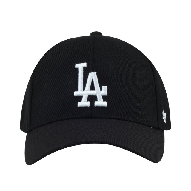 47 baseball cap for men and women, black hard top, classic LA sun protection visor, casual NY Yankees curved brim peaked hat