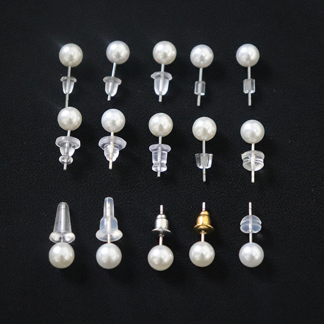 Ear blocked silicone blocked ear hat Earrings Cast -plastic anti -allergic plastic plug transparent earrings plug buckle earrings plug