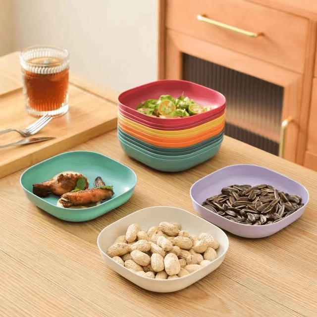 Thickened dining table garbage plate spit bone plate household bone plate bone plate creative plastic dish small plate with base