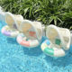 New sunshade children swimming ring baby sitting circle boy and girl children swimming ring Nordic style ins retro parent-child
