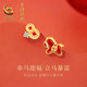Chinese gold central creation year of the horse animal year earrings sterling silver red agate earrings female birthday gift for girlfriend S925