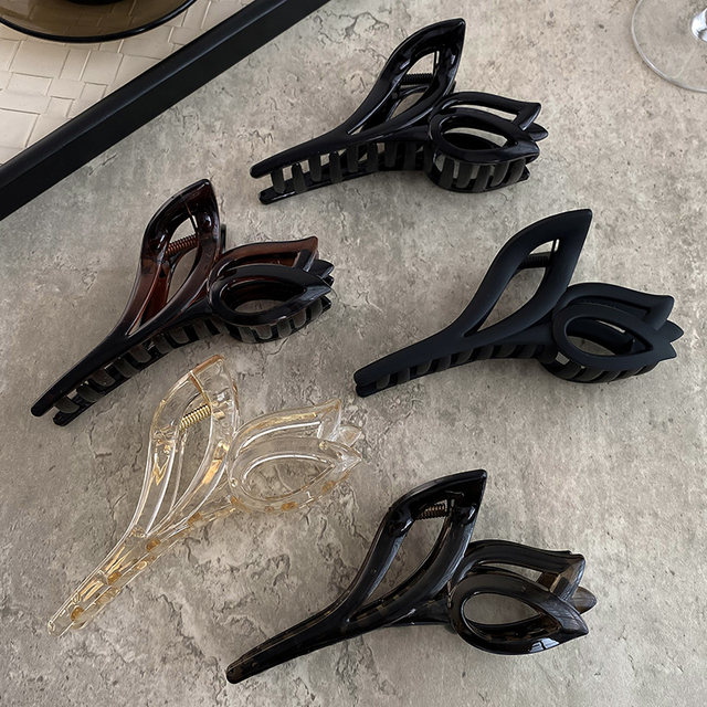 Tulip Flower Clip Women's High-end Temperament Hair Volume Clip Headdress Large Shark Clip High-end Exquisite Hair Clip