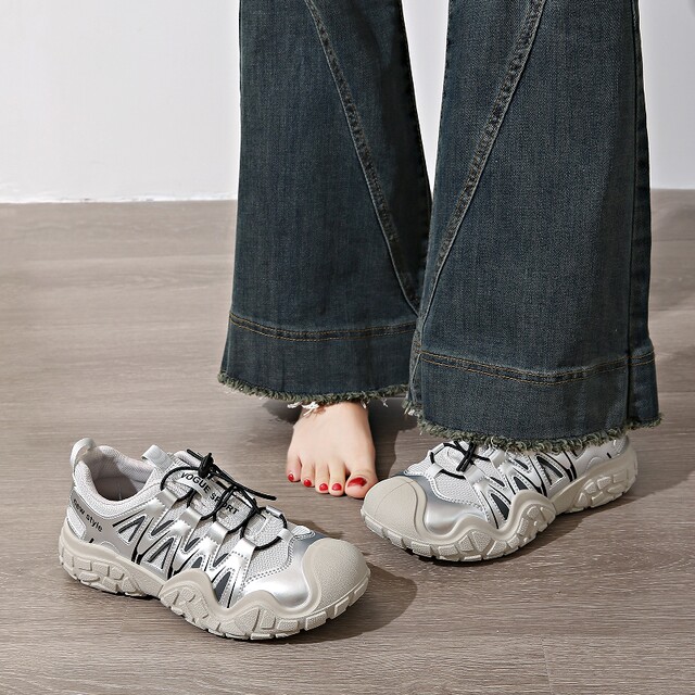 Ugly cute hiking shoes for women 2025 spring new outdoor sports shoes 34 small size light hiking shoes casual running shoes