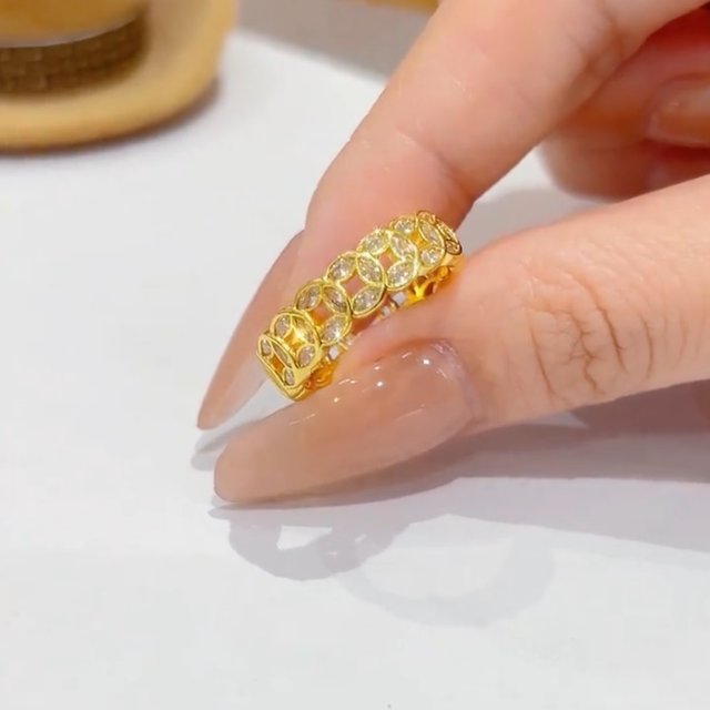 Qian Duoduo Qian Skewers Copper Coin Ring Women's temperament versatile and adjustable finger rings New popular internet celebrity accessories