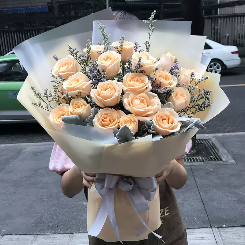 33朵粉玫瑰花束 新人首单立减十元 21年10月 淘宝海外