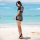 Sanqi swimsuit women conservative split sports Korean student looks slim and covers belly small chest boxer pants hot spring swimming suit