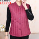 Hengyuanxiang Group Caiyang middle-aged and elderly women's down vest, medium-length vest, mother's thermal clothing, waistcoat, inner vest