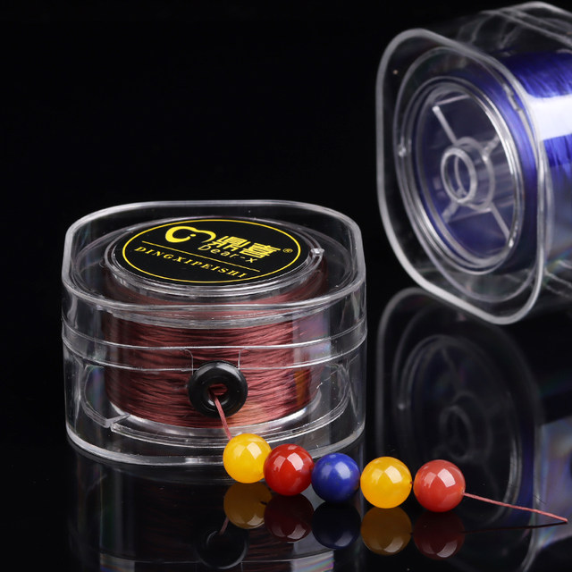 Imported elastic cord flat silk bracelet elastic cord wear bracelet rubber band wear-resistant elastic cord Wenwan crystal beads rope