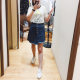 Great value for foreign trade A-line denim skirt irregular medium short skirt Japanese breasted old summer women's skirt versatile and slim