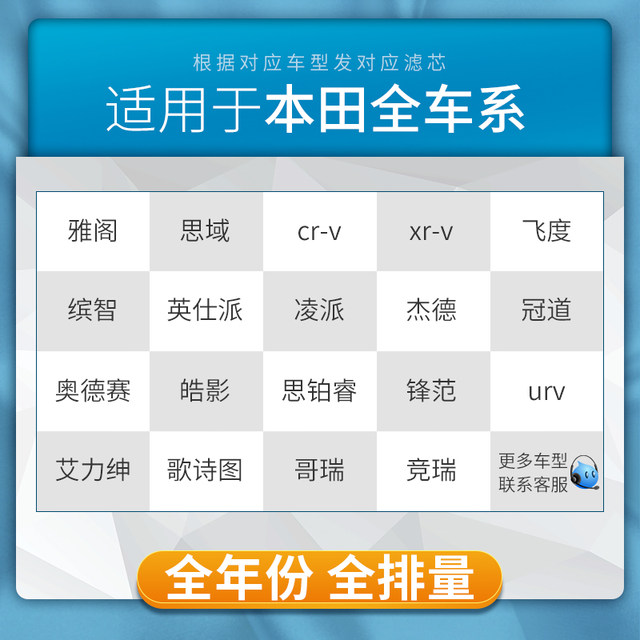 Honda CRV tenth generation Accord Civic XRV Haoying type Gejie Debinzhi Fit car air filter air conditioning filter