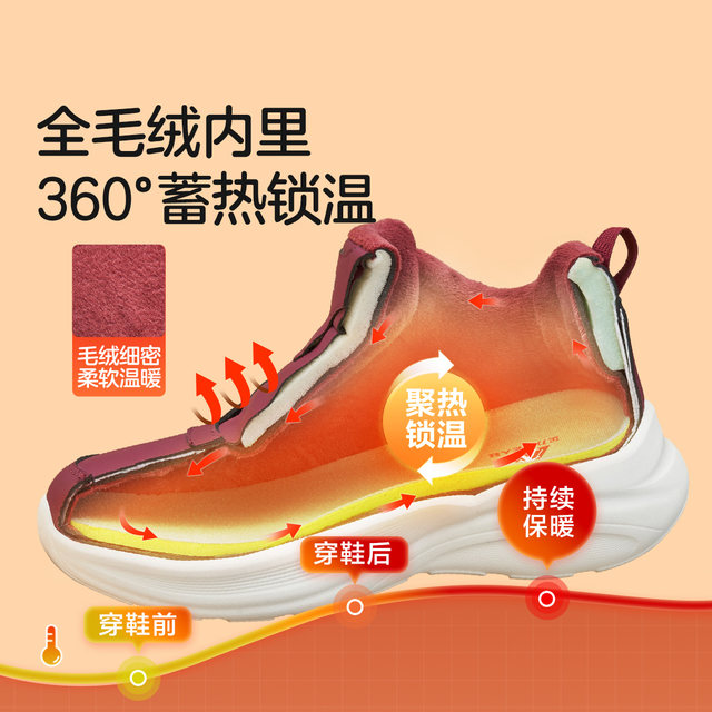 Flagship store 2025 winter new shoes for the elderly, thickened warm shoes, cotton shoes, plus velvet women's high-top shoes