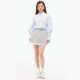 Lefame Lafitem 2025 summer new fashion striped splicing small short skirt versatile skirt women