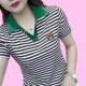 Lapel POLO shirt summer short-sleeved T-shirt for women 2025 new clothes loose large size T-shirt large size middle-aged shirt
