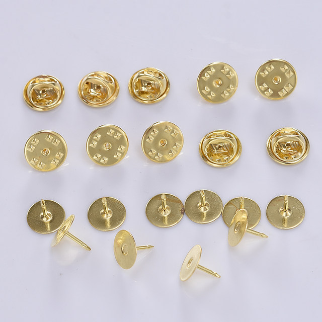 Universal brooch, spare buckle, butterfly buckle, flat head card cap, badge, badge, horse needle, all-copper handmade material accessories