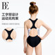 BE Fan De'an jointly branded 2025 children's one-piece swimsuit triangle girls princess style bow I-back quick-drying