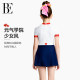 BE van der Ann jointly established children's swimsuit girls teenagers swimming students girls medium-sized children's dress swimsuit