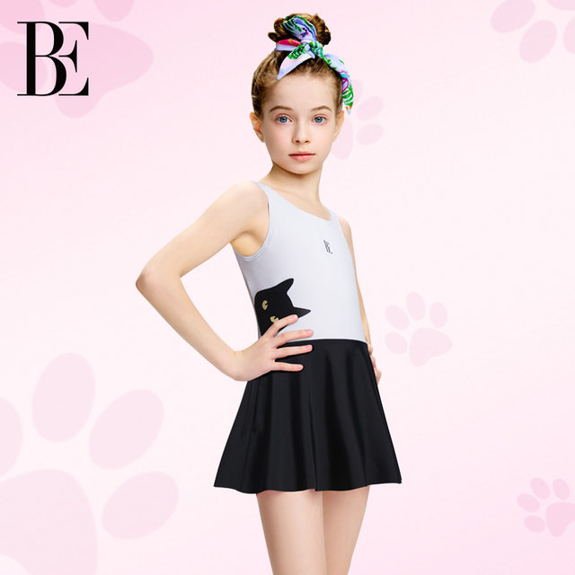 BE Fan De'an jointly branded Cat Star 2025 new children's one-piece swimsuit UPF50+ sun protection and anti-chlorine swimming vacation
