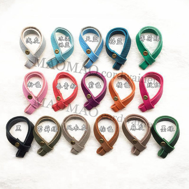 Furry leather craftsman hot selling bag leather connection buckle accessories buckle car keychain fashion accessories matching leather buckle