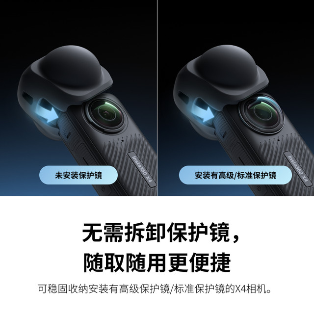 Shadowstone Insta360 X4 lens protective case comprehensively protects panoramic lenses