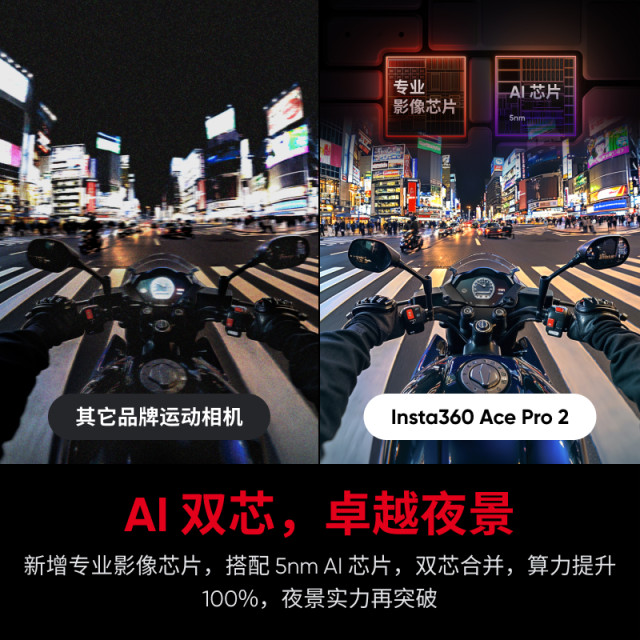 Shadow Insta360 Ace Pro 2 flagship image sports camera AI intelligent anti-shake