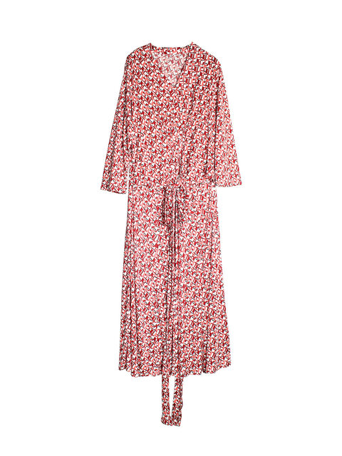 Real silk V -neck dress female summer new lace seven -point sleeve large size mulberry silk knitting middle long skirt
