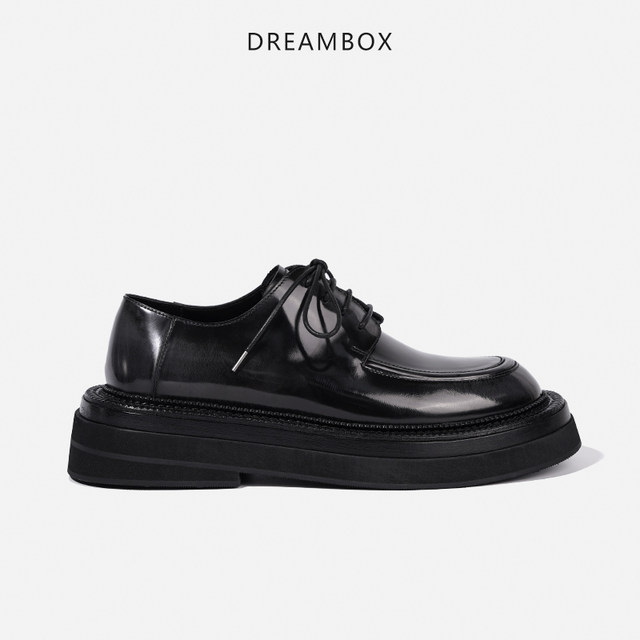 Dreambox Junbo vibram men's platform shoes are non-slip, wear-resistant, lightweight and comfortable business casual leather shoes