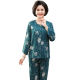 Women's cotton silk pajamas women's new 2025 summer ice silk can be worn outside mother's long-sleeved cardigan thin home clothes