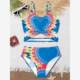 European and American foreign trade original single export swimsuit medium and large girls split triangle bikini hot spring children's cute princess outfit