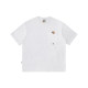 Japanese cute sloth loose shoulder embroidered pocket for men and women middle-sex couple pure cotton round neck short-sleeved T-shirt gj2023