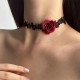 Dark Gothic lace flower picker women's neck strap neck accessories neck neck chain Lolita jewelry
