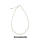 SCHAWLOW Irregular Pearl Necklace, Internet celebrity trendy style ins style niche design high-end long chain