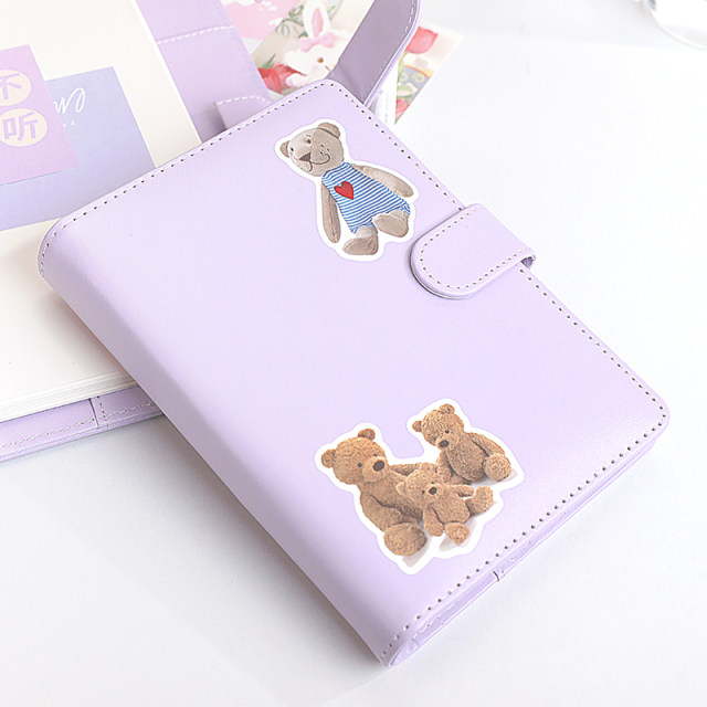 Zhongjia a5 loose-leaf book, high-value hand ledger, loose-leaf notepad, purple diary, magnetic buckle notebook, a6 blank book, square detachable Japanese card book storage, high-end business customizable