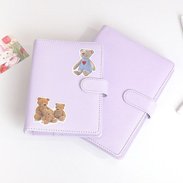Zhongjia a5 loose-leaf book, high-value hand ledger, loose-leaf notepad, purple diary, magnetic buckle notebook, a6 blank book, square detachable Japanese card book storage, high-end business customizable