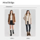 Mind Bridge winter mid -length jacket 2024 new imitation lamb hairs hooded lady thickened jacket