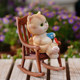 Cartoon cute kitten cafe office desktop rocking chair ornaments garden courtyard animal ornaments set gift
