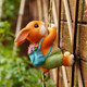 Climbing on the garden tree, little rabbit wall hanging kindergarten courtyard climbing outdoor pipe decoration flower pot pendant ornament
