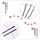 Black one-word hairpin for women, hairpin for the back of the head, hairpin for the side of the forehead, bangs, age-old hairpin, U-shaped clip, Kaz clip