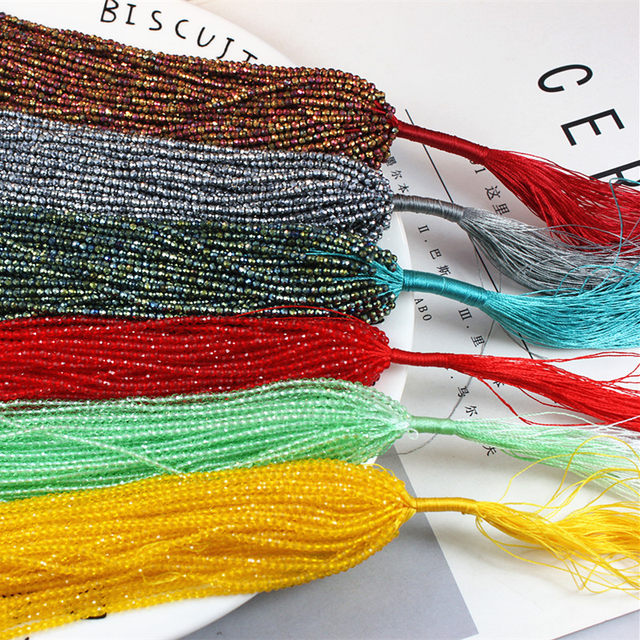 
3mm spinel faceted crystal earth beads diy loose beads pineapple beads handmade beaded hairpin tassel material accessories