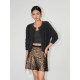 Neva hu imitated mink cava sweater coat female autumn and winter retro versatile short sweater hair hair tops