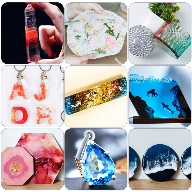 Factory direct sales 1:1 quick-drying epoxy resin crystal glue ab glue handmade diy material mahjong specimen mold