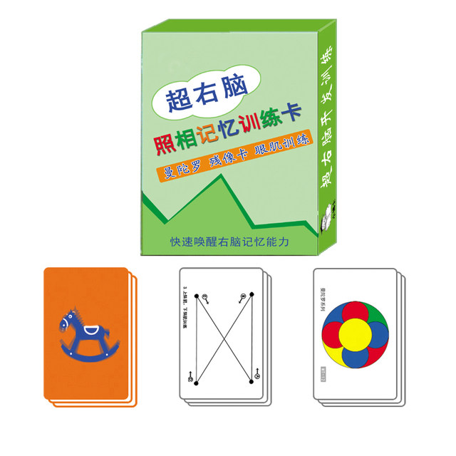 Mandala card training picture full set of right brain development memory attention eye muscle afterimage photography memory yellow card
